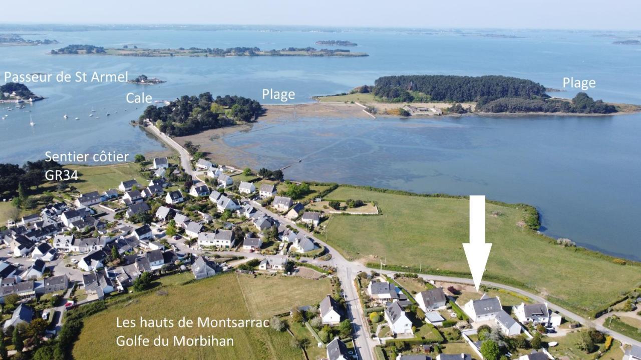 Maison Golfe Du Morbihan - Vue Mer - Plage A 600M - 6 Chambres Séné Exterior foto